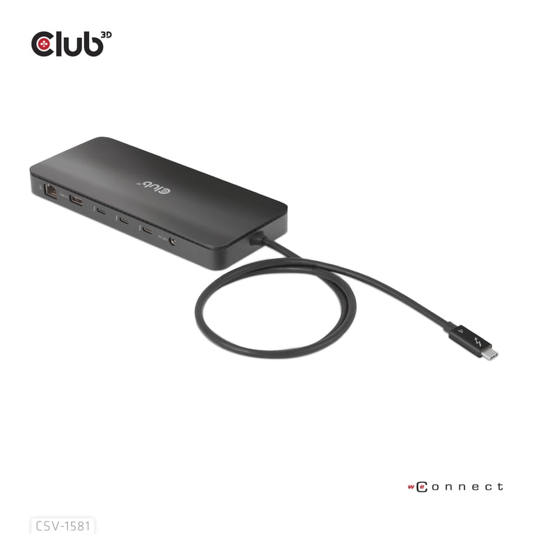 CLUB3D CSV-1581 station d'accueil Thunderbolt 4 Noir - Neuf