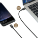 Cable de carga/sincronización USB-C a micro-USB trenzado metálico (1M)