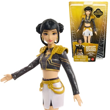 Mattel KPop Demon Hunters-Pupazzo Zoey ''Golden'' di HUNTR/X