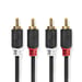 Nedis CABW24200AT10 cable de audio 1 m 2 x RCA Antracita