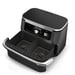 Ninja AF500EU Freidora Doble 10.4 L Autónomo 2470 W Freidora de Aire Caliente Negro, Acero Inoxidable