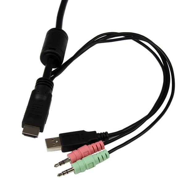 StarTech.com Switch KVM USB HDMI à 2 ports Commutateur écran clavier alimenté par USB avec câbles KVM et commutateur à distance Commutateur écran clavier audio 2 x KVM / audio... - vue 2