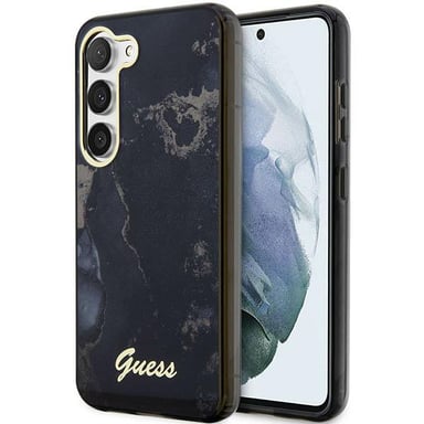 Custodia Guess Golden Marble Collection per Samsung Galaxy S23+, nera