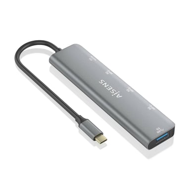 AISENS A109-0857 hub & concentrateur USB 3.2 Gen 1 (3.1 Gen 1) Type-C 5 Mbit/s Gris - Neuf