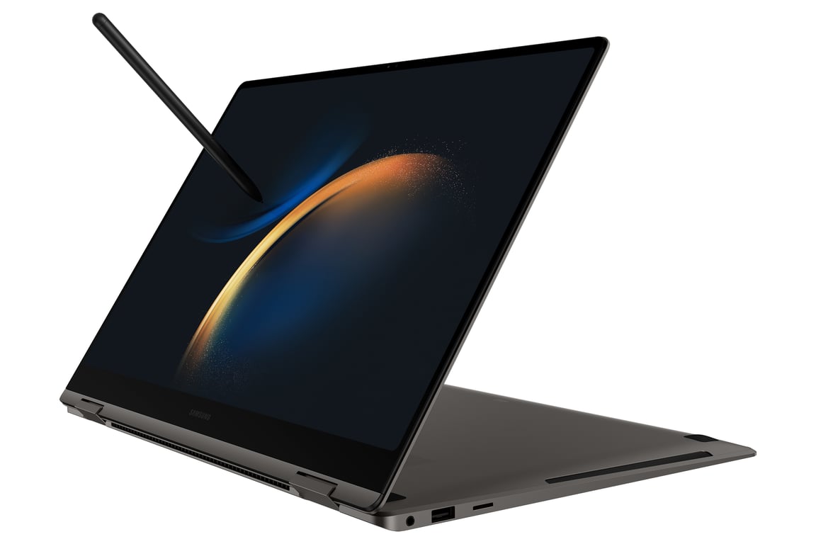 Samsung Galaxy Book3 Pro 360 Intel® Core™ i7 i7-1360P Hybride (2-en-1) 40,6 cm (16 ) Écran tactile WQXGA+ 16 Go LPDDR5-SDRAM 512 Go SSD Wi-Fi 6E (802.11ax) Windows 11 Home Anthracite - Bon état