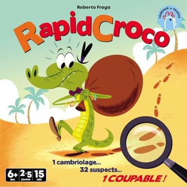 Asmodee Cocktail Games RapidCroco - Jeux de société - Jeux de Cartes - Jeux d'observation et de rapidité - Jeux Famille et Enfants à partir de 6 Ans - 2 à 5 Joueurs - Version française