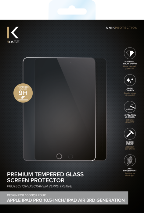 Protection d'écran premium en verre trempé pour Apple iPad Pro