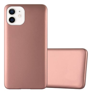 Coque pour Apple iPhone 12 MINI en METALLIC OR ROSE Housse de protection Étui en silicone TPU flexible