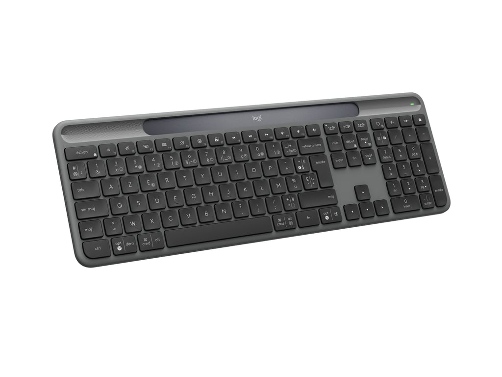 Logitech Signature Slim Solar+ K980 for Business Clavier full size sans fil Bluetooth LE USB C AZERTY Français commutateur : interrupteurs en ciseaux - vue 4