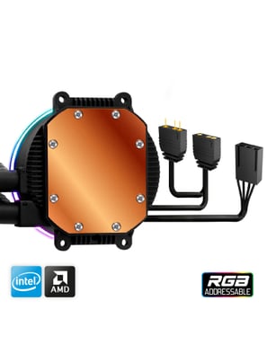 Spirit of Gamer Liquid Force 240 Caja PC, Refrigerador de Procesador líquido todo-en-uno 12 cm 1 pieza(s)