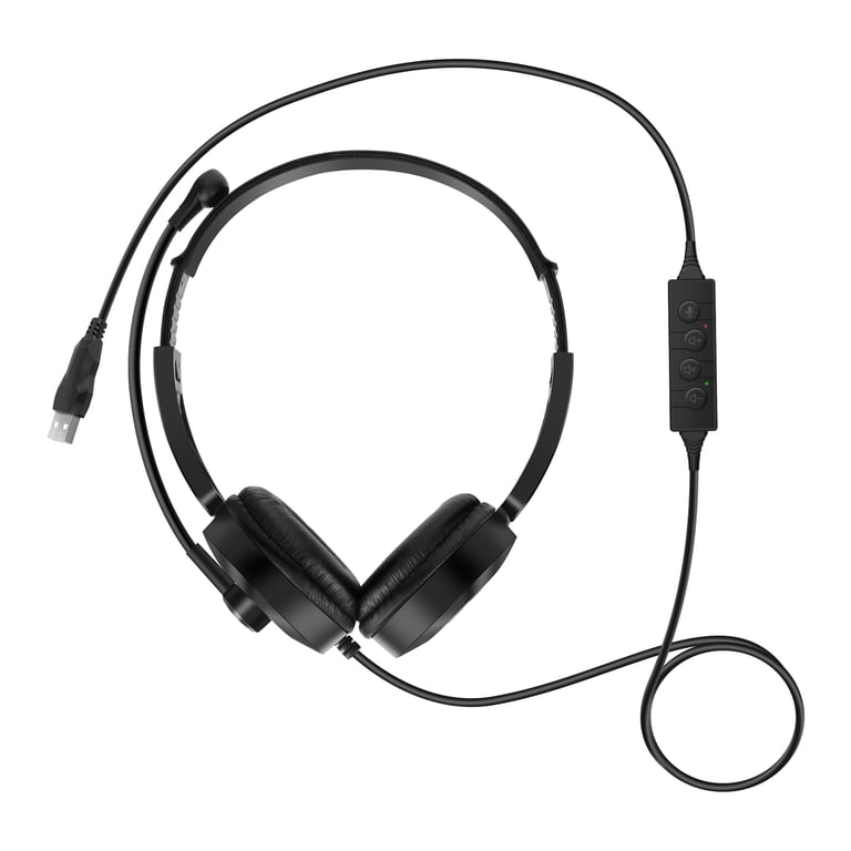 Casque Audio Filaires USB avec Microphone pour Ordinateur Neuf