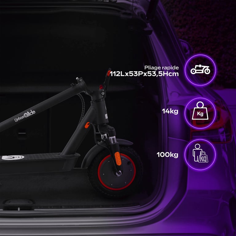Trottinette Électrique Ride 100 Eco – Moteur 350W, Autonomie 20 km, Pliable - vue 4