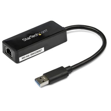 StarTech.com Adaptateur réseau USB 3.0 vers Gigabit Ethernet avec port USB - Noir - Neuf
