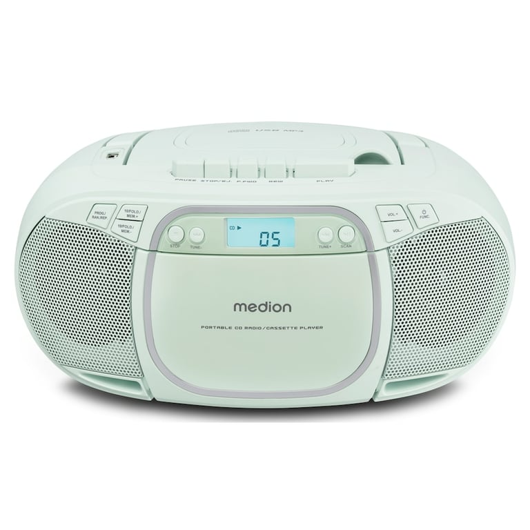 MEDION LIFE E66476 Lecteur de cassette portable 1 platine(s) Vert - Neuf