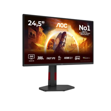 AOC G4 Q25G4SR écran plat de PC 62,2 cm (24.5'') 2560 x 1440 pixels Quad HD LED Noir, Rouge