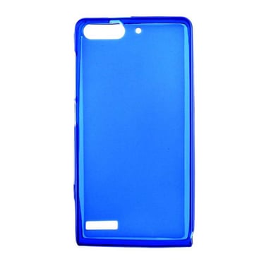 Coque silicone unie compatible Givré Bleu Huawei Ascend G6