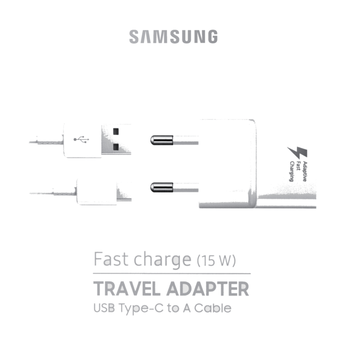 Samsung Chargeur Rapide 15W 2A AFC Galaxy + câble 1,5 M blanc