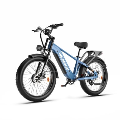 Bicicleta eléctrica WILDEWAY Soared Max con doble motor, batería de 48 V y 30 Ah - azul