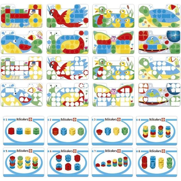 Jeu Éducatif EDUCA 20382 – Empilement de Jetons Colorés et Formes Géométriques Dès 2 Ans - vue 10