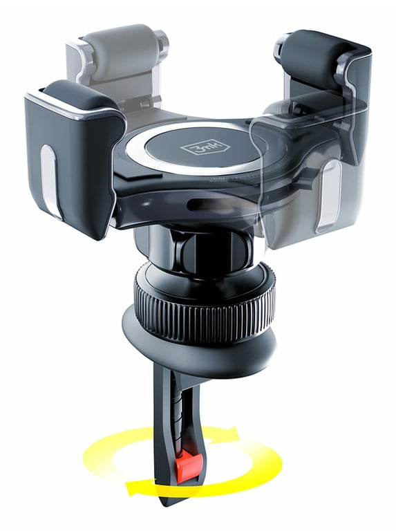 Support Voiture pour Smartphone Mémorisation Taille Fixation Grille Neuf - vue 2