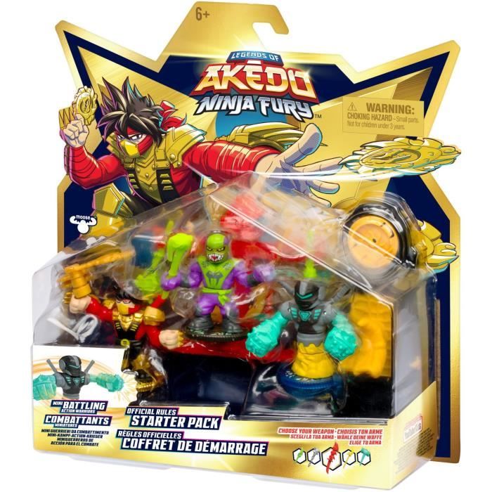 Starter Pack Ninja Fury MOOSE TOYS AKEDO Coffret de démarrage avec figurine et accessoires - vue 3