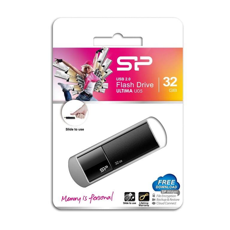 Silicon Power Ultima U05 lecteur USB flash 32 Go USB Type-A 2.0 Noir - Neuf