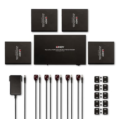 Lindy Splitter Extender Cat.6 4 ports HDMI 4K60 & IR, 70m