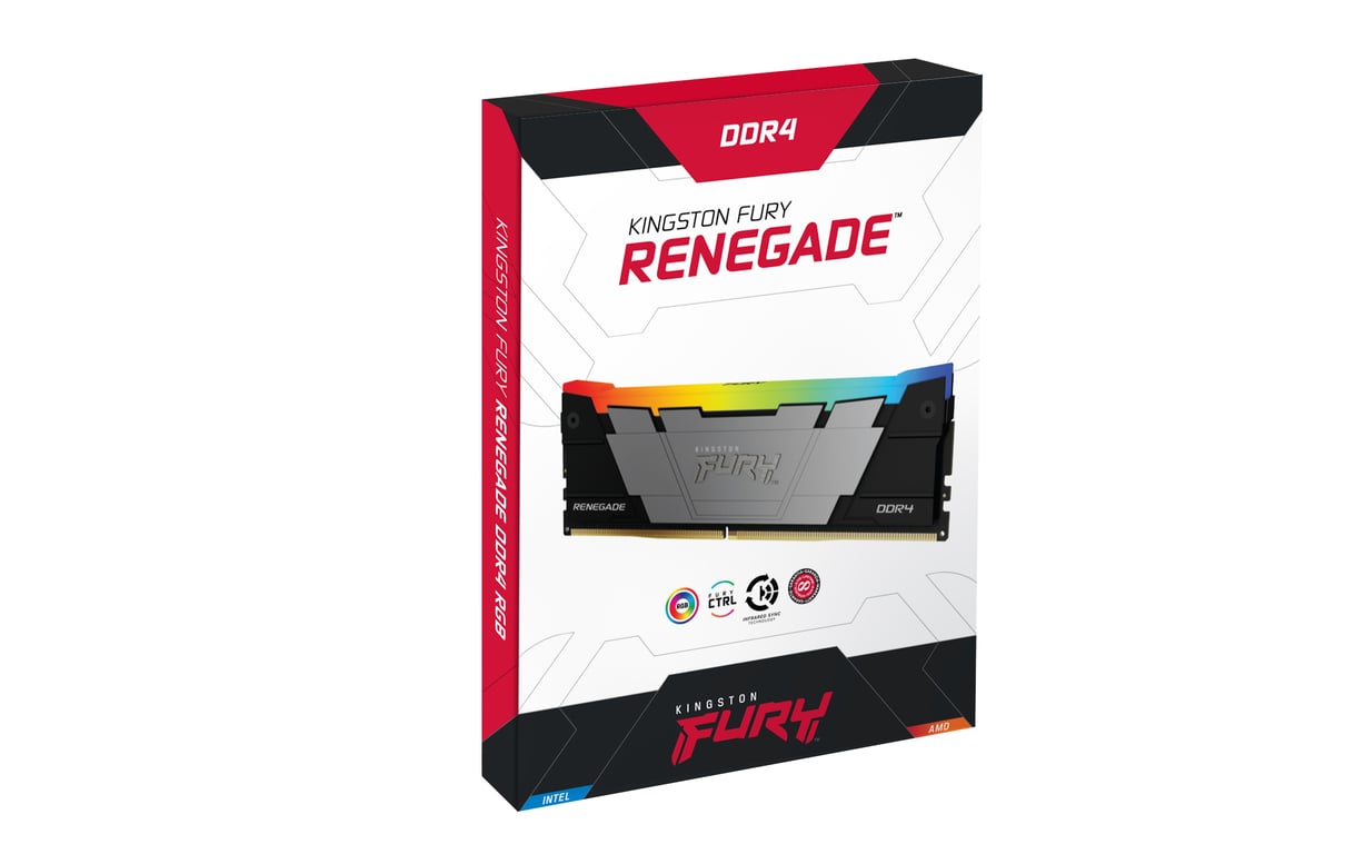 Kingston Technology FURY 3600 MT/ DDR4 CL16 DIMM 1Gx8 Renegade RGB Neuf - vue 2