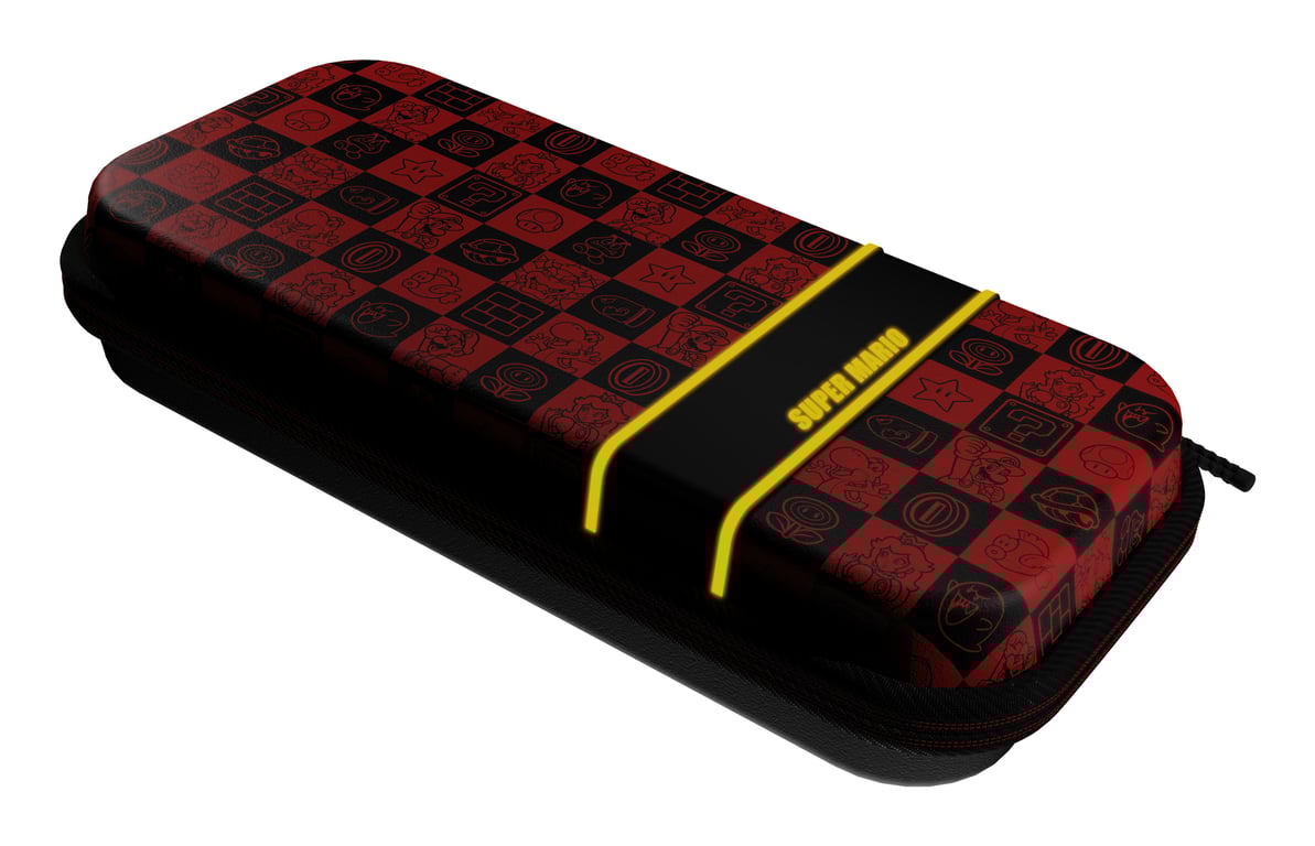 PDP Étui de voyage Plus GLOW : Super Icon, Pour Nintendo Switch, Nintendo Switch Lite et Nintendo Switch - Modèle OLED - Neuf