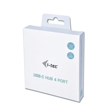 i-tec - HUB USB-C metálico de 4 puertos
