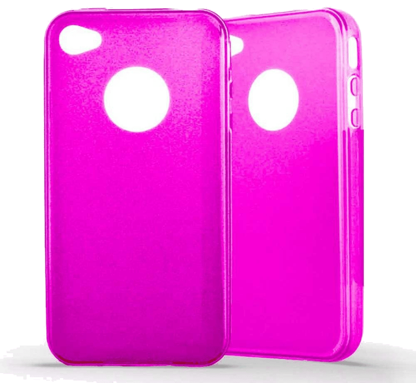 Coque silicone unie compatible Givré Rose Apple iPhone 4 iPhone 4S