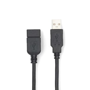 Nedis CCGL60010BK20 câble USB USB 2.0 1 m USB A Noir - Neuf