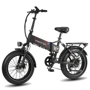 Vélo Électrique MAXTURN Polaris - Moteur 500W Batterie 48V13AH 20'' Frein à Disque Câble - Noir