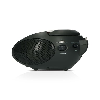 Radio FM Stéréo Portable avec Lecteur CD et Antenne Télescopique Blanc