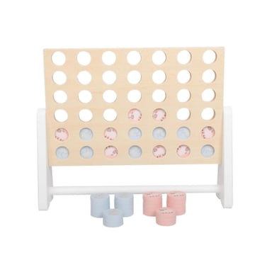 Juego del tres en raya de madera en colores pastel - Educativo y estético para niños