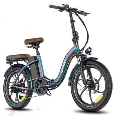Vélo électrique pliant Fafrees F20+ Pro, moteur 250 W, batterie 36 V 25 Ah, pneus 20 x 3 pouces - Bleu Nébuleuse