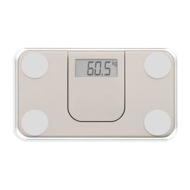 Mini bilancia elettronica - LIVOO - DOM532C - Max 180 kg - LCD - Vetro temperato - Accensione/spegnimento automatico - Crema