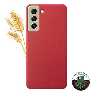 Coque silicone unie Biodégradable Rouge compatible Samsung Galaxy S21 FE