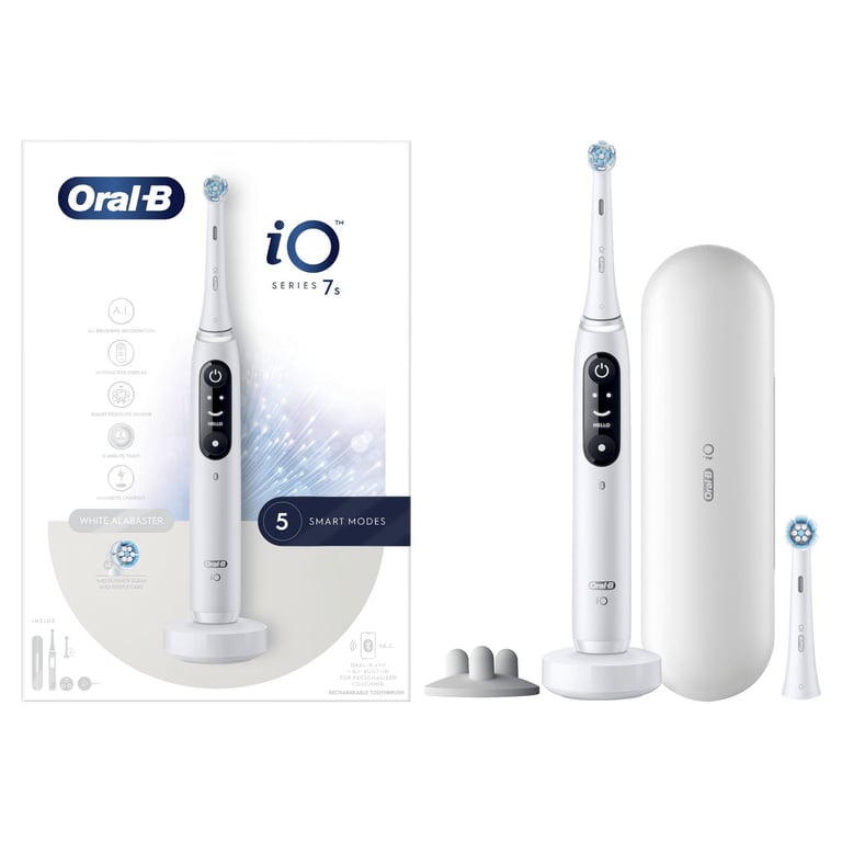 Brosse À Dents Électrique Oral-B iO 7S – 5 Modes, Batterie Intégrée, 2 Têtes Incluses - vue 8