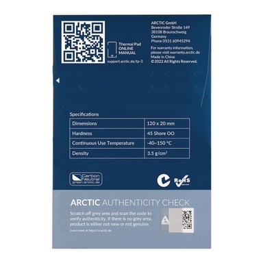 Dissipatore combinato ARCTIC TP-3 Pad termico