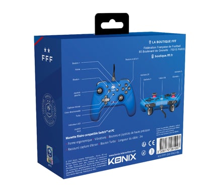 Controllore cablato Konix FFF blu