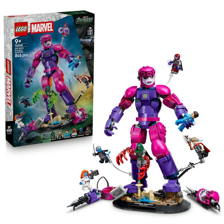 LEGO ǀ Marvel 76348 Le Combat Légendaire Avengers: Doomsday - Jeu de Construction 9 ans