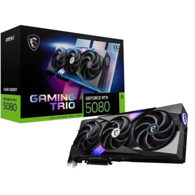 MSI GAMING GEFORCE RTX 5080 16G TRIO OC tarjeta gráfica NVIDIA 16 GB GDDR7