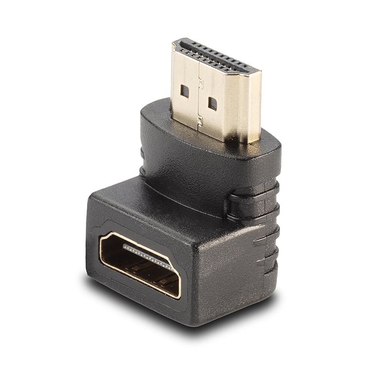 Lindy Adaptateur HDMI femelle vers HDMI mâle coudé à 90 dégrés vers le bas Neuf