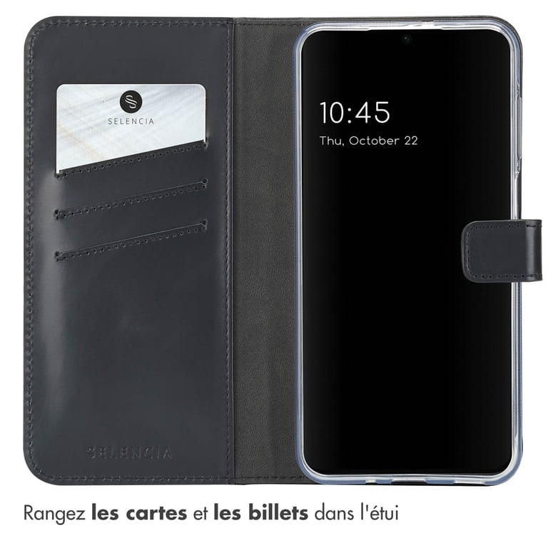 Selencia Étui portefeuille en cuir véritable pour Samsung Galaxy A16 Neuf - vue 9