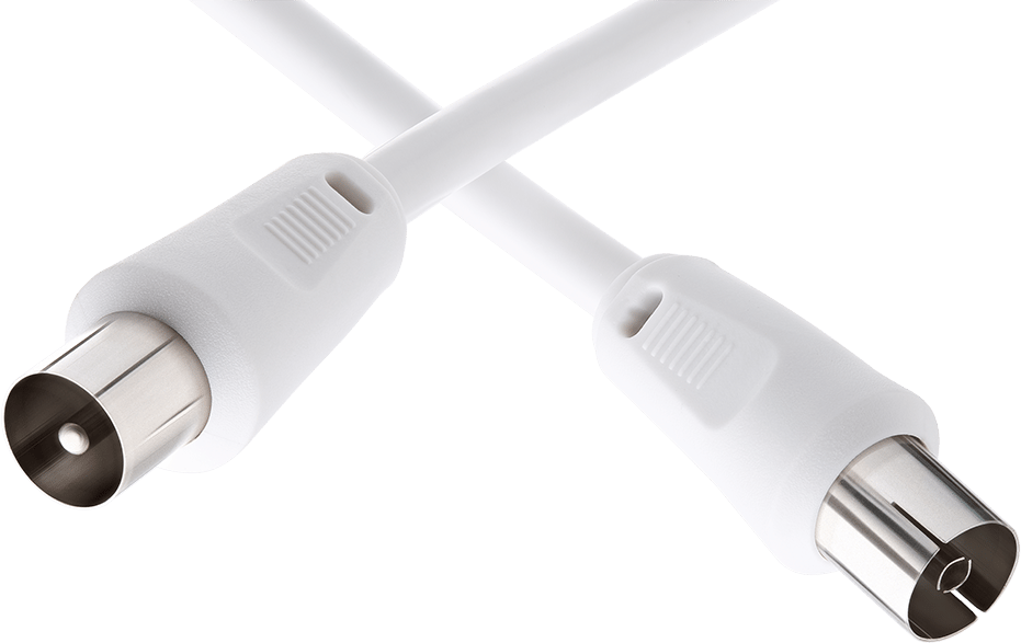 Câble TV Coaxial 9.52mm Coudé MâleFemelle 2m avec Adaptateur MâleMâle Neuf - vue 7