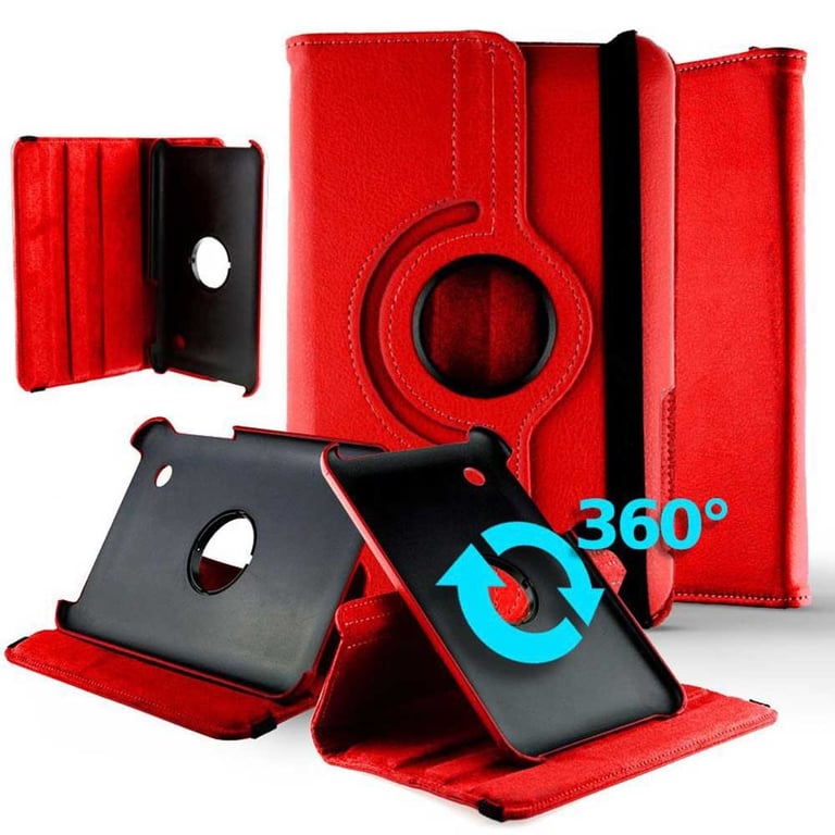 Housse Tablette rotative 360 compatible Rouge Samsung Galaxy Tab 2 7"  GT-P3100 - 1001 coques