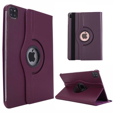 Housse Apple iPad Pro 11 2022 / iPad Pro 11 2021 M1 / IPad Pro 11 2020 4ème / 3ème / 2ème Génération rotative 360 degrés violette - Etui pochette