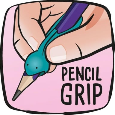 Maped Kidy Lern Pack de 10 Guides Crayon Doigts - Modèle Requin - Guide Amovible - Convient à la Plupart des Crayons - Pour Élèves de 3 à 7 ans