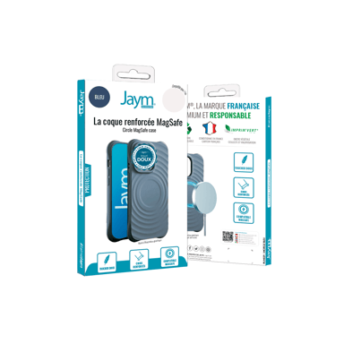 JAYM - Coque Silicone Premium Denim Blue compatible [Apple iPhone 16 Pro] - 100% Silicone et Microfibre - Renforcée et Ultra Doux